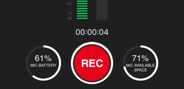 airlinc app interface record button