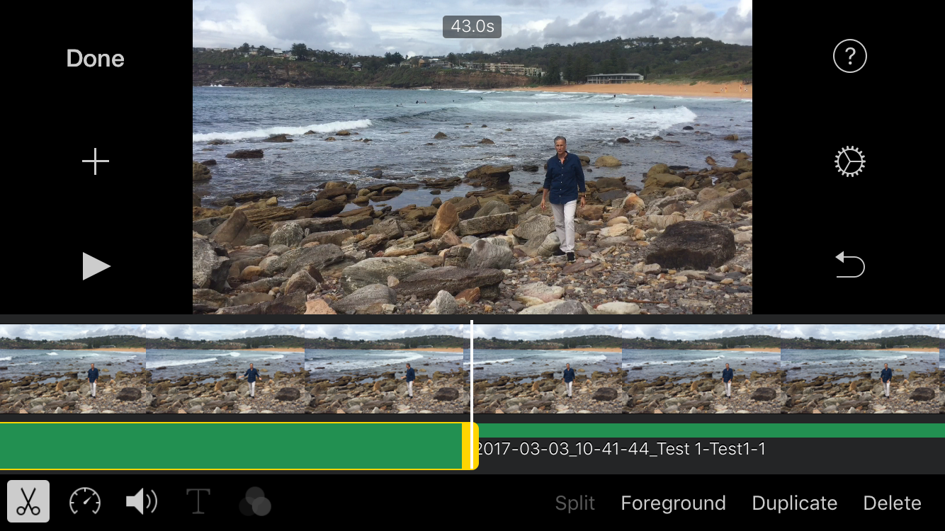 select the audio to the left
